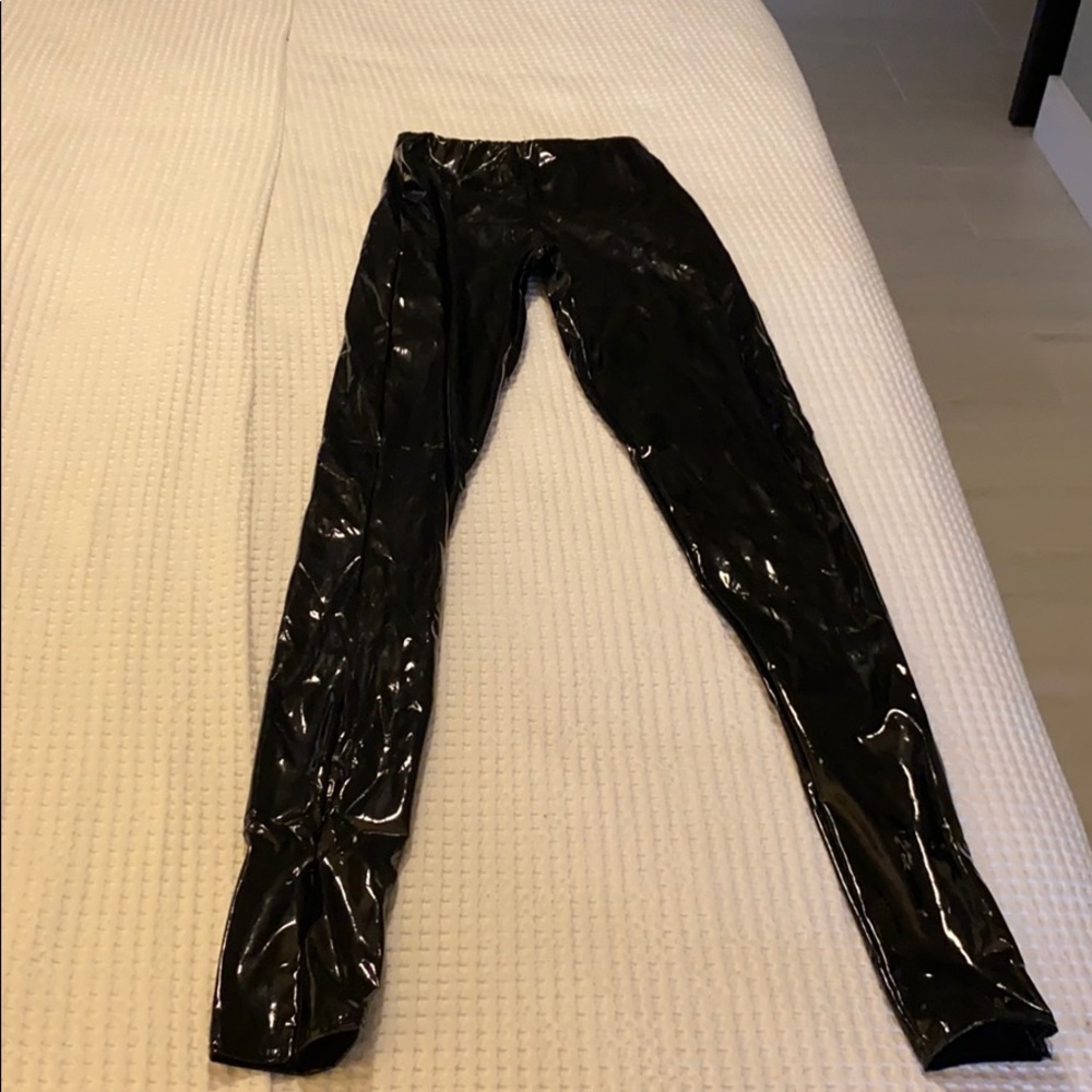 High waisted patent pants size 2